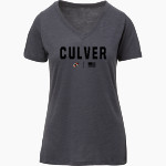 Culver Cavaliers <span class="pdp-name-mascot">Culver Community Schools - Cavaliers</span> MV Sport Women's Vera Ringspun Slub V-Neck Tee Front Thumbnail
