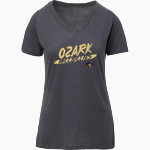 OZARK HIGH SCHOOL HILLBILLIES <span class="pdp-name-mascot">OZARK HILLBILLIES</span> MV Sport Women's Vera Ringspun Slub V-Neck Tee Front Thumbnail