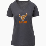 MEAD HIGH SCHOOL MAVERICKS <span class="pdp-name-mascot">MEAD MAVERICKS</span> MV Sport Women's Vera Ringspun Slub V-Neck Tee Front Thumbnail