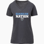 Cornerstone Lutheran Guardians <span class="pdp-name-mascot">Cornerstone Lutheran Guardians</span> MV Sport Women's Vera Ringspun Slub V-Neck Tee Front Thumbnail