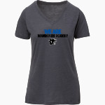 Mounds Park Academy Panthers MV Sport Women's Vera Ringspun Slub V-Neck Tee Front Thumbnail