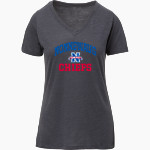 Nonnewaug Chiefs MV Sport Women's Vera Ringspun Slub V-Neck Tee Front Thumbnail