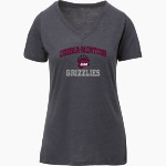 Odessa-Montour Grizzlies <span class="pdp-name-mascot">Odessa-Montour High School Grizzlies</span> MV Sport Women's Vera Ringspun Slub V-Neck Tee Front Thumbnail