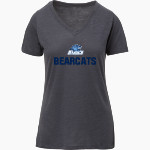 Baruch Bearcats <span class="pdp-name-mascot">Baruch Bearcats</span> MV Sport Women's Vera Ringspun Slub V-Neck Tee Front Thumbnail