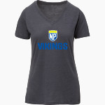 NORTH PARK UNIVERSITY Vikings MV Sport Women's Vera Ringspun Slub V-Neck Tee Front Thumbnail
