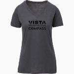 Vista Real Estate Vista Real Estate MV Sport Women's Vera Ringspun Slub V-Neck Tee Front Thumbnail
