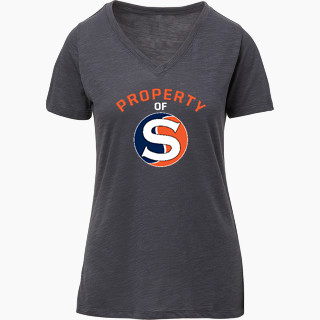 MV Sport Women's Vera Ringspun Slub V-Neck Tee