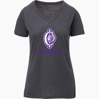 MV Sport Women's Vera Ringspun Slub V-Neck Tee