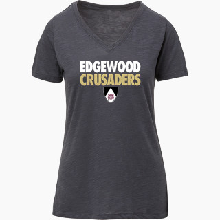 MV Sport Women's Vera Ringspun Slub V-Neck Tee