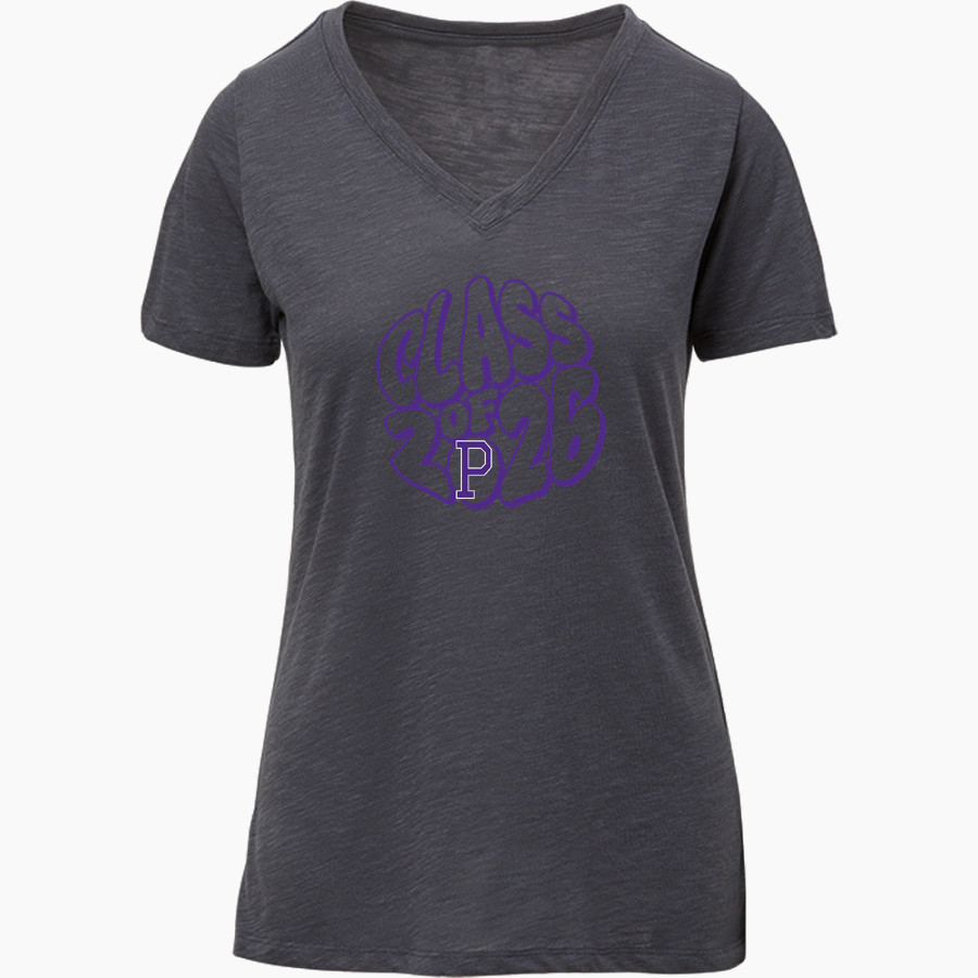 Portland Panthers <span class="pdp-name-mascot">Portland Panthers</span> MV Sport Women's Vera Ringspun Slub V-Neck Tee