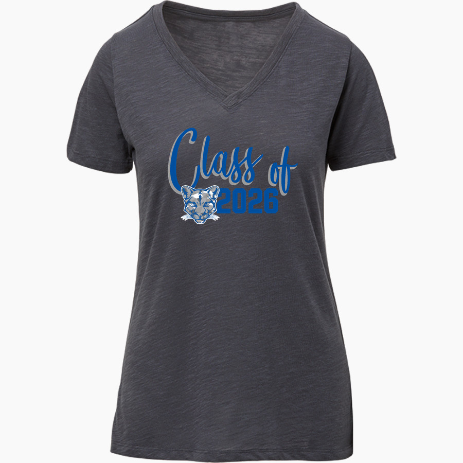 CAM HIGH SCHOOL COUGARS <span class="pdp-name-mascot">CAM COUGARS</span> MV Sport Women's Vera Ringspun Slub V-Neck Tee