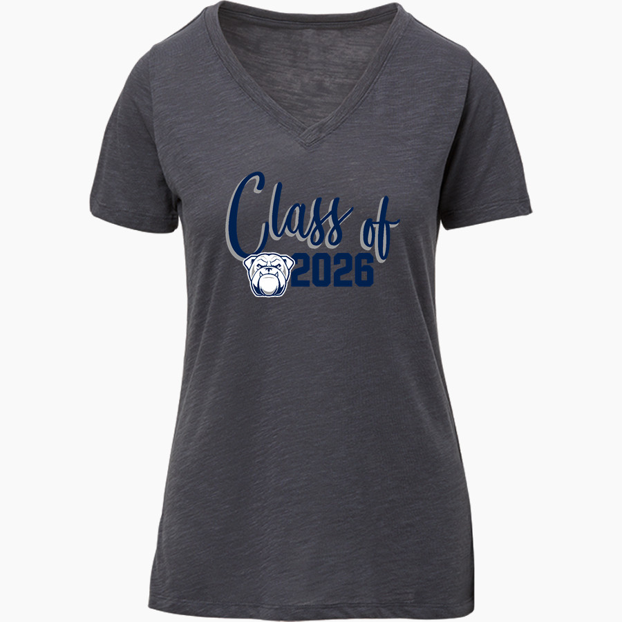 YELLOW SPRINGS HIGH SCHOOL BULLDOGS <span class="pdp-name-mascot">YELLOW SPRINGS BULLDOGS</span> MV Sport Women's Vera Ringspun Slub V-Neck Tee