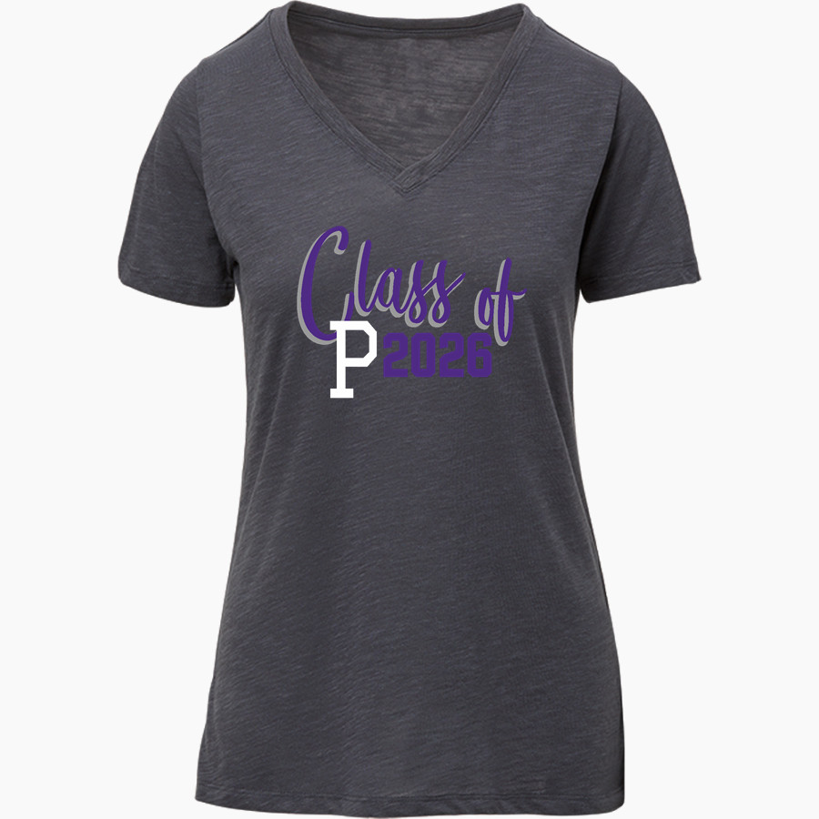 Portland Panthers <span class="pdp-name-mascot">Portland Panthers</span> MV Sport Women's Vera Ringspun Slub V-Neck Tee