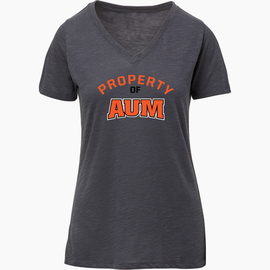 AUM Warhawks MV Sport Women's Vera Ringspun Slub V-Neck Tee