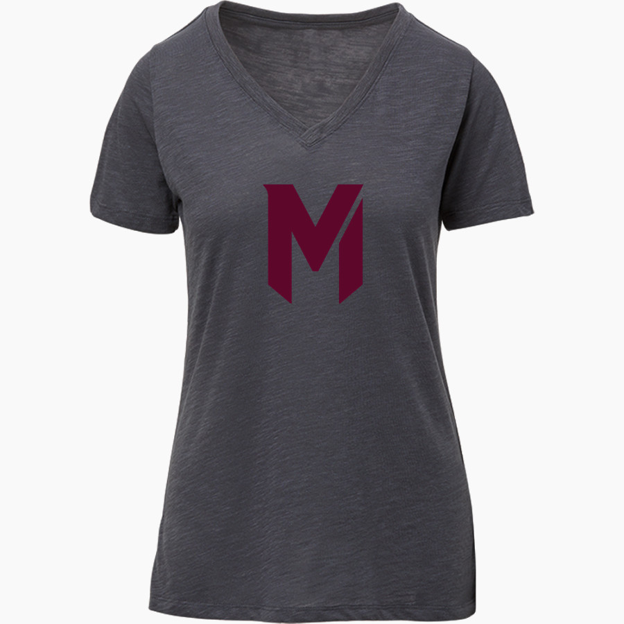 Mash Athletics <span class="pdp-name-mascot">Minnesota Mash Baseball Club</span> MV Sport Women's Vera Ringspun Slub V-Neck Tee