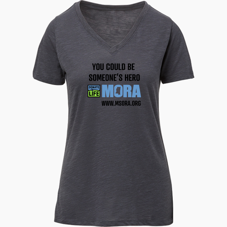Mississippi Organ Recovery Mississippi Organ Re <span class="pdp-name-mascot">Mississippi Organ Recovery</span> MV Sport Women's Vera Ringspun Slub V-Neck Tee