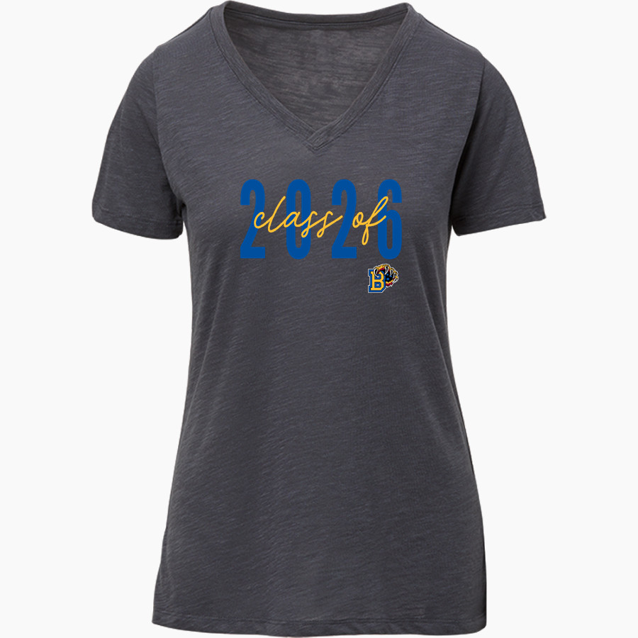 Brawley Union Wildcats <span class="pdp-name-mascot">Brawley Union Wildcats</span> MV Sport Women's Vera Ringspun Slub V-Neck Tee