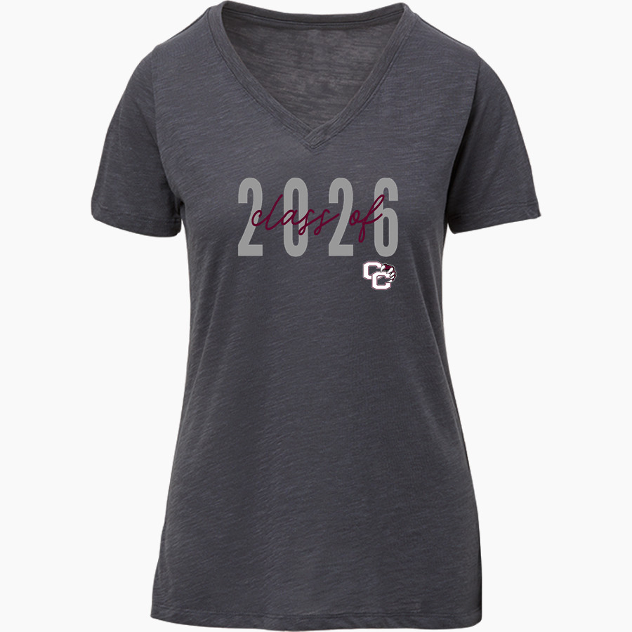 CYPRESS CREEK HIGH SCHOOL BEARS <span class="pdp-name-mascot">CYPRESS CREEK BEARS</span> MV Sport Women's Vera Ringspun Slub V-Neck Tee