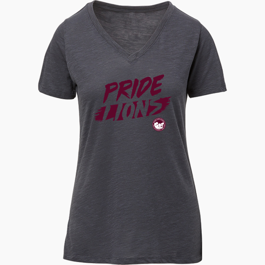 Pride Lions MV Sport Women's Vera Ringspun Slub V-Neck Tee