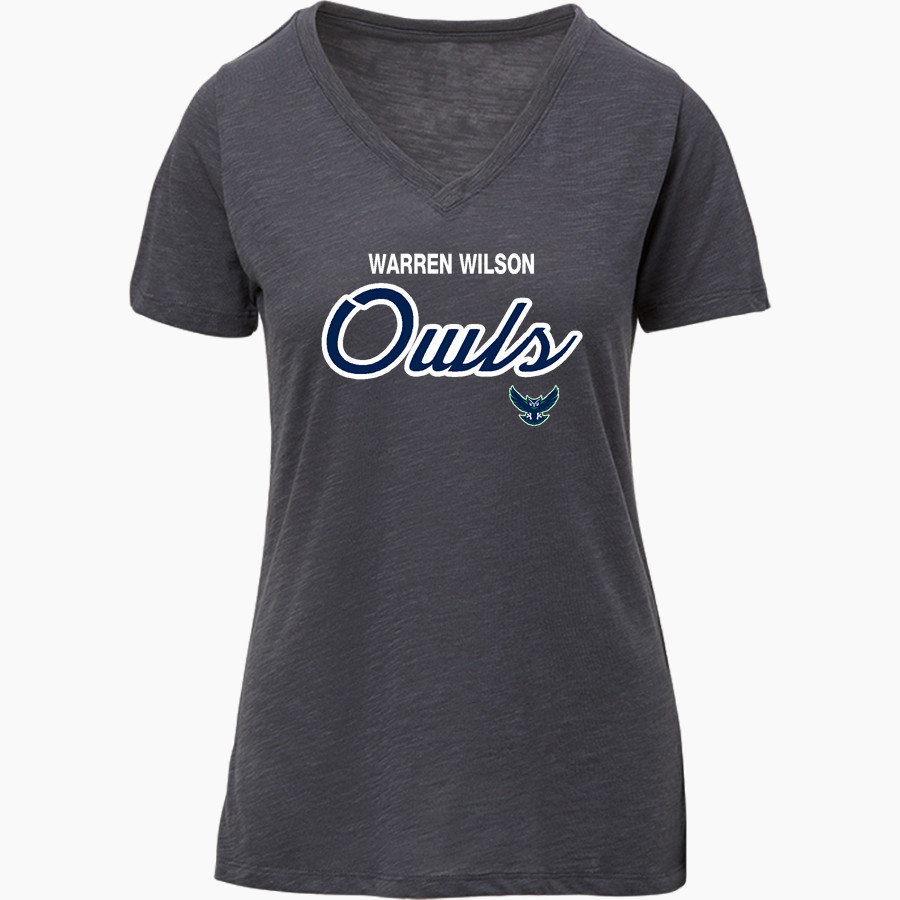 Warren Wilson Owls MV Sport Women's Vera Ringspun Slub V-Neck Tee