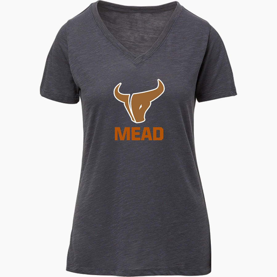 MEAD HIGH SCHOOL MAVERICKS <span class="pdp-name-mascot">MEAD MAVERICKS</span> MV Sport Women's Vera Ringspun Slub V-Neck Tee