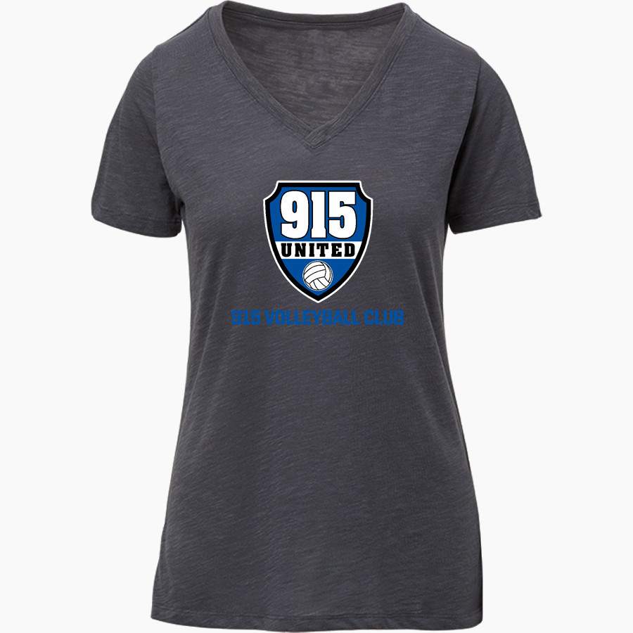915 Volleyball Club 915 Volleyball Club <span class="pdp-name-mascot">915 Volleyball Club</span> MV Sport Women's Vera Ringspun Slub V-Neck Tee