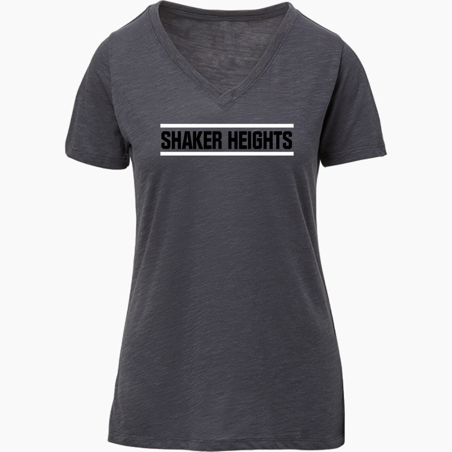 Shaker Heights Schools <span class="pdp-name-mascot">Shaker Heights</span> MV Sport Women's Vera Ringspun Slub V-Neck Tee