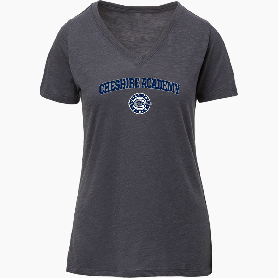 Official Online Store <span class="pdp-name-mascot">Cheshire Academy</span> MV Sport Women's Vera Ringspun Slub V-Neck Tee