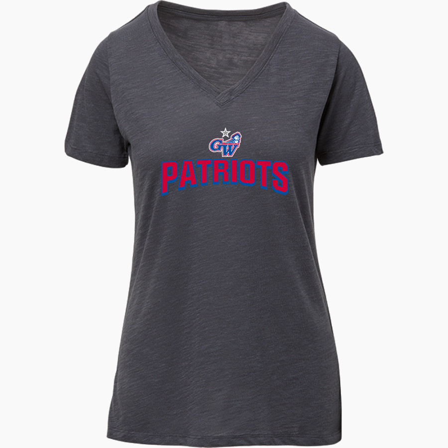 GEORGE WASHINGTON HIGH SCHOOL PATRIOTS <span class="pdp-name-mascot">GEORGE WASHINGTON PATRIOTS</span> MV Sport Women's Vera Ringspun Slub V-Neck Tee