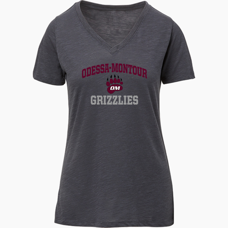 Odessa-Montour Grizzlies <span class="pdp-name-mascot">Odessa-Montour High School Grizzlies</span> MV Sport Women's Vera Ringspun Slub V-Neck Tee