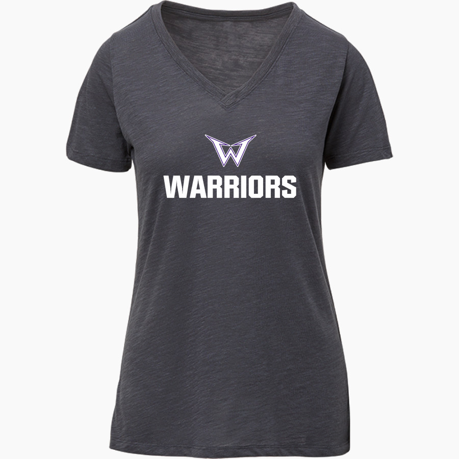 Warrenton Warriors <span class="pdp-name-mascot">Warrenton Warriors</span> MV Sport Women's Vera Ringspun Slub V-Neck Tee