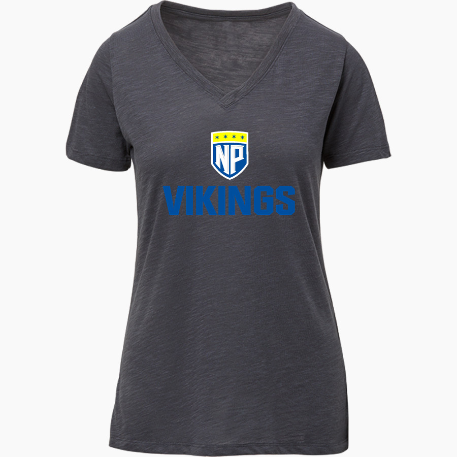 NORTH PARK UNIVERSITY Vikings MV Sport Women's Vera Ringspun Slub V-Neck Tee