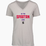 Stevens Cooperative School Spartans <span class="pdp-name-mascot">Stevens Cooperative School Spartans</span> MV Sport Women's Vera Ringspun Slub V-Neck Tee Front Thumbnail