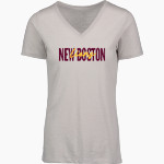 NEW BOSTON HIGH SCHOOL LIONS <span class="pdp-name-mascot">NEW BOSTON LIONS</span> MV Sport Women's Vera Ringspun Slub V-Neck Tee Front Thumbnail