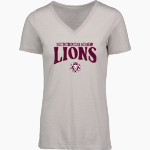 FAITH CHRISTIAN ACADEMY LIONS MV Sport Women's Vera Ringspun Slub V-Neck Tee Front Thumbnail