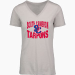 SOUTH CAMERON HIGH SCHOOL TARPONS MV Sport Women's Vera Ringspun Slub V-Neck Tee Front Thumbnail