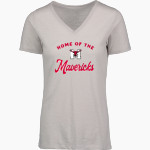 Marshall Mavericks <span class="pdp-name-mascot">Marshall Mavericks</span> MV Sport Women's Vera Ringspun Slub V-Neck Tee Front Thumbnail