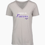 Coudersport Area Falcons <span class="pdp-name-mascot">Coudersport Area High School Falcons</span> MV Sport Women's Vera Ringspun Slub V-Neck Tee Front Thumbnail