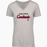 Eleva-Strum Cardinals <span class="pdp-name-mascot">Eleva-Strum Cardinals</span> MV Sport Women's Vera Ringspun Slub V-Neck Tee Front Thumbnail