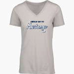 American Martyrs Mustangs <span class="pdp-name-mascot">American Martyrs Mustangs</span> MV Sport Women's Vera Ringspun Slub V-Neck Tee Front Thumbnail