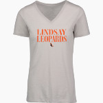 LINDSAY SCHOOL DISTRICT 9 LEOPARDS <span class="pdp-name-mascot">LINDSAY LEOPARDS</span> MV Sport Women's Vera Ringspun Slub V-Neck Tee Front Thumbnail