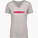 Eleva-Strum Cardinals <span class="pdp-name-mascot">Eleva-Strum Cardinals</span> MV Sport Women's Vera Ringspun Slub V-Neck Tee Front Thumbnail