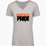 ONAGA HIGH SCHOOL BUFFALOES <span class="pdp-name-mascot">ONAGA BUFFALOES</span> MV Sport Women's Vera Ringspun Slub V-Neck Tee Front Thumbnail