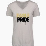 Woodland Baptist Eagles <span class="pdp-name-mascot">Woodland Baptist Christian School Eagles</span> MV Sport Women's Vera Ringspun Slub V-Neck Tee Front Thumbnail