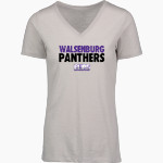 Walsenburg JR SR High School PANTHERS MV Sport Women's Vera Ringspun Slub V-Neck Tee Front Thumbnail