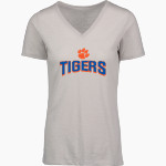 Mullins Tigers <span class="pdp-name-mascot">Mullins Tigers</span> MV Sport Women's Vera Ringspun Slub V-Neck Tee Front Thumbnail