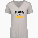 RIO LINDA HIGH SCHOOL KNIGHTS MV Sport Women's Vera Ringspun Slub V-Neck Tee Front Thumbnail