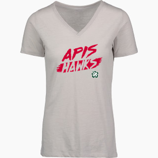 MV Sport Women's Vera Ringspun Slub V-Neck Tee