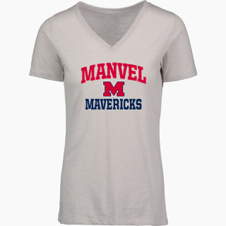 MV Sport Women's Vera Ringspun Slub V-Neck Tee