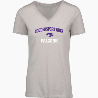 MV Sport Women's Vera Ringspun Slub V-Neck Tee